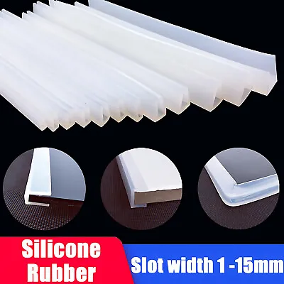 Silicone Rubber U-Shape Sealing Strip Slot Width 1mm~ 15mm U Channel Edging Trim • $3.73