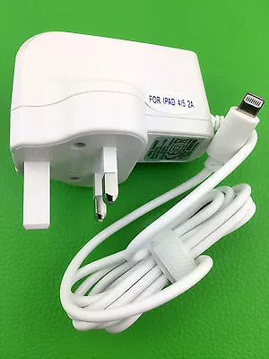 New UK Mains Travel Home Charger Plug For IPhone 5/6/6 Plus/7/7 Plus IPad Air/2 • £10.39