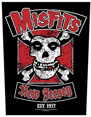 The Misfits New Jersey  Sew-on Backpatch   360mm X 300mm (rz)  • £8.99