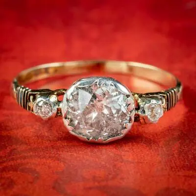 £3250 • Buy Georgian Style Diamond Trilogy Ring 1.70ct Solitaire
