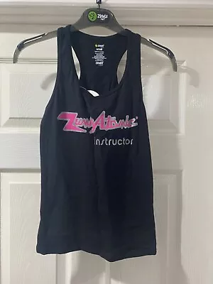 Zumba Black Instructor Racerback Vest Top Shirt Ladies Fitness Gym Size 8 Small • £7.49