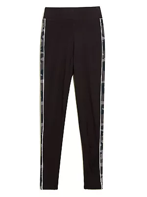 £9.99 • Buy Ex-M & S Black Camo Side Stripe High Waisted Stretchy Leggings - BNWOT 