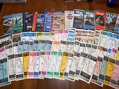 Huge Lot Of 100+ Chicago Transit CTA Timetable Train Schedules System Maps Etc • $50