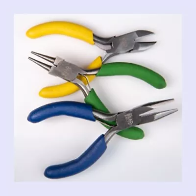 PLIER 3 Piece Mini Tool Set ~ Round Nose Chain Nose Side-cutter ~ Handy Size • $14.13