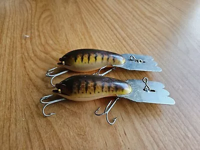 (2) Vintage Fred Arbogast Mud Bug 3  Crankbaits Lot Of 2 Fishing Lures • $24.99