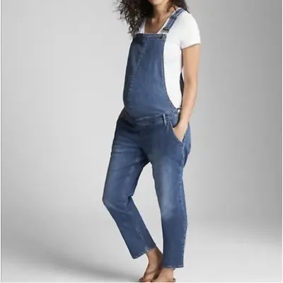 NWT Gap 1969 Maternity Overalls Womens Medium Bib Denim Jeans Pockets Stretch • $44.99