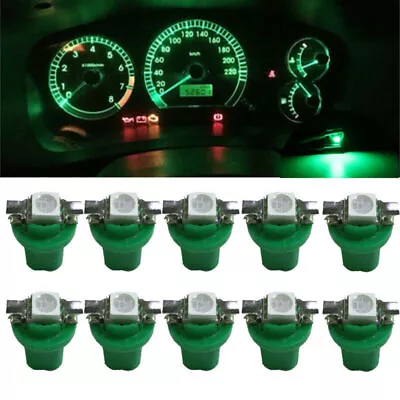 $10.14 • Buy 10* Green T5 B8.5D 5050 SMD Car LED Dashboard Instrument Light Bulbs Accessories
