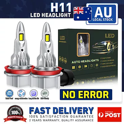 NEW H11 LED Headlight Super Bright Bulbs Kit White 6000K Beam Error Free • $41.89