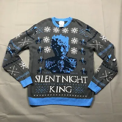 Game Of Thrones Silent Night King Ugly Christmas Sweater Mens Medium HBO Holiday • $24.87