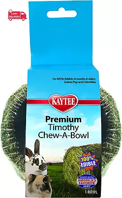 Premium Timothy Hay Chew-A-Bowl For Rabbits Guinea Pigs And Chinchillas • $19.67