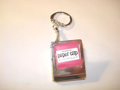Vintage Paper Clip Magnet Key Ring    Never Used! Japan • $12.99
