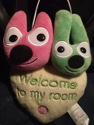 $14.88 • Buy Hallmark Hoops & Yoyo Plush Talking Door Hanger Welcome To My Room 