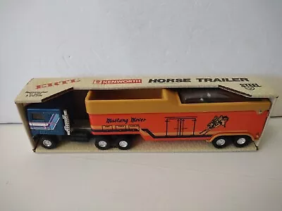 Vintage ERTL Kenworth Mustang Mover Horse Truck & Trailer Metal Toy NIB • $59.99