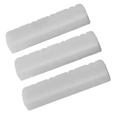 3 Pcs White Mandolin Bone Slotted Nut For 8 String Mandolin Musical Parts • $9.18