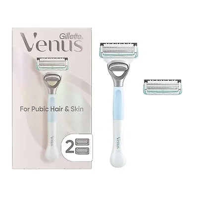 Gillette Venus Women's Razor W/ 2 Cartridges For Pubic Hair/Skin; Brand New • $9.95