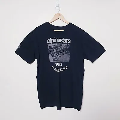 £16.60 • Buy Alpinestars Shirt Mens L Large Regular Fit Black Cotton Tee T