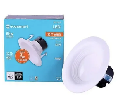 Ecosmart 4in 65W White LED Recessed Trim Soft White Light 1001654183 Set Of 4 • $25.19