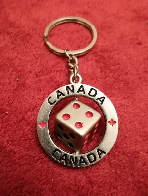 Canada Dice Keyring Gift - Fun Cute Canadian Novelty Birthday Present • £2.50