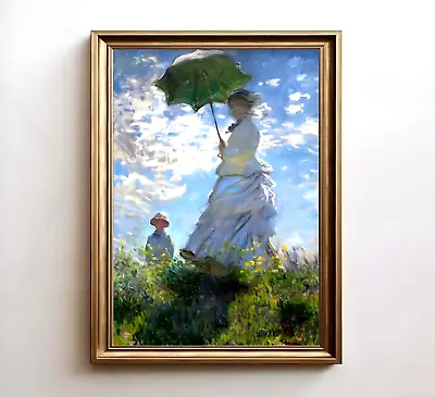 Claude Monet Woman With Parasol Museum-Quality Impressionist Print • $9.95