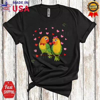 Couple Parrot Birds Valentine Hearts Matching Couple Bird Animal T-SHIRT US Size • $16.80