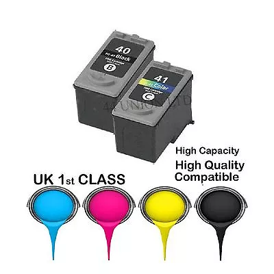 REMANUFATURED Canon Twinpack PG-40 AND CL-41 INK CARTRIDGES FOR CANON PRINTER • £29.99