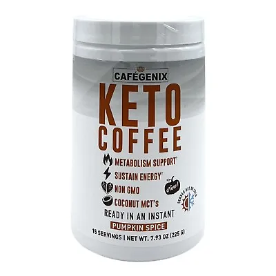Cafegenix Keto COFFEE Instant With Grass Fed Butter MCT Oil PUMPKIN SPICE 7.93oz • $27.99