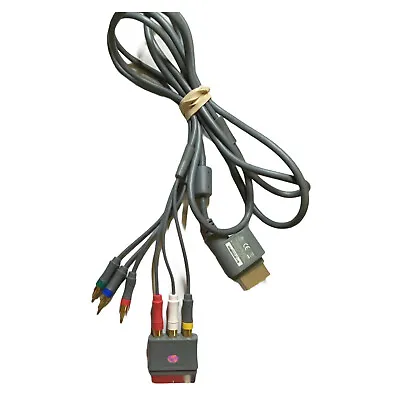 Genuine Official Microsoft Xbox 360 2M Component HD AV Cable & Scart X801225-100 • £7.49