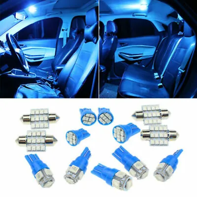 LED Lights Interior Package Kit 13pc Ice Blue Dome Map License Plate Lamp Bulbs • $8.58