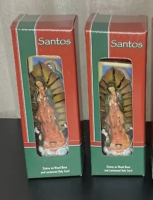 VIRGEN DE GUADALUPE 6” Statue With Prayer Card  /2 BOXES  **FREE SHIPPING ** • $22.99