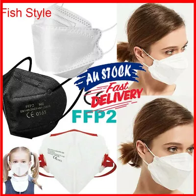 FFP2 Face Mask Fish Style KF94 CE Reusable 5 Layers Protective Mouth Cover AU • $25.47