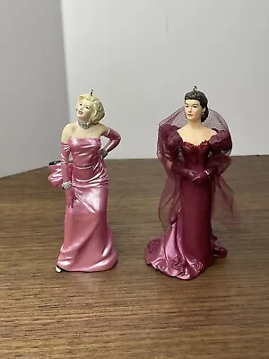 Hallmark Keepsake Marilyn Monroe And Scarlet O’Hara Figurine Ornaments No Boxes • $9.99