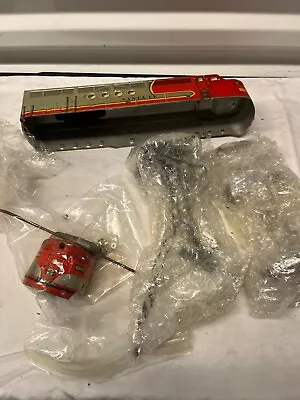 VTG Marx Santa Fe Locomotive & Dummy O Gauge Metal Train Cars No. 21 • $33