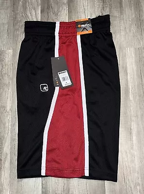 AND1 Men’s Basketball Athletic Gym 11” Inseam Shorts Black / Red NWT Size Medium • $8