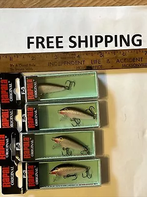 Lot Of 4 Rapala F-3 Stickbaits Silver Colors Nip Fishing Lures Tackle Box Find • $30