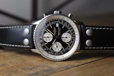 Breitling Old Navitimer II A13022 With 3 Leather Straps + Deployant Clasp • $2500