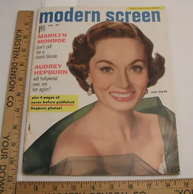 April 1955 Modern Screen Marilyn Monroe Audrey Hepburn Robert Wagner • $19.99