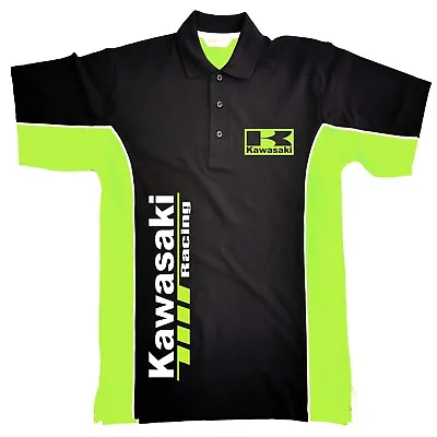 Official Kawasaki Track Polo T-shirts -Gifts For Fans Size S - 2XL • £17.99