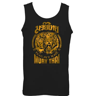 MUAY THAI VEST MMA UFC Martial Arts Training Top Gym TIGER Shorts Gloves Mens • £11.99