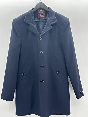 NWOT Dynamo Navy Men’s Medium Cashmere/Wool Coat Please Read • $100