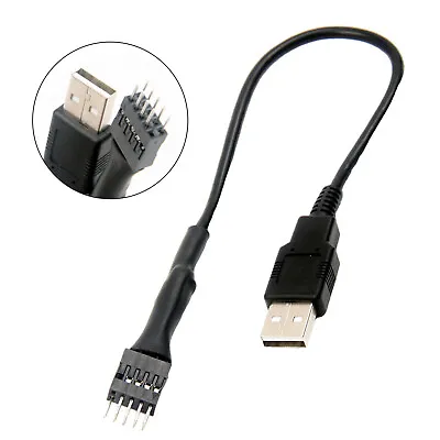 9pin USB Header To USB Cable USB 2.0 Type A Male To 9 Pin Male Motherboard Cab9m • $6.64