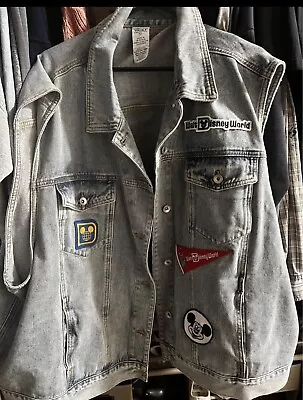 $60 • Buy Disneys Vault Collection 50 Year Anniversary Womens Denim  Vest