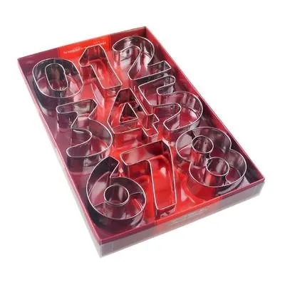 0-8 Stainless Steel Number Cookie Cutter Cake Mold Mould Biscuit Cooking Baking • £5.49