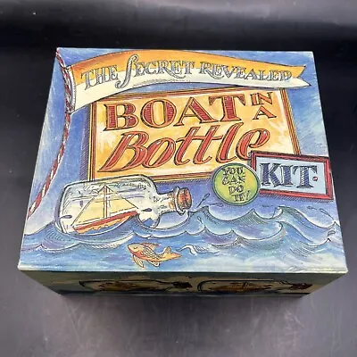 Boat In A Bottle Kitauthentic Models The Secret Revealed 4” X 5” Box W/ Supplies • $14.99