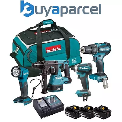 Makita DLX4138TX1 18v 4 Piece LXT Drill Torch Brushless Kit Lithium - 3 X 5.0AH • £599.99