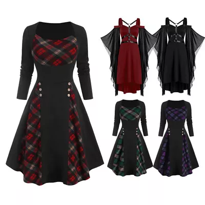 £5.89 • Buy Womens Medieval Victorian Dress Renaissance Gothic Cosplay Witch Fancy Costume