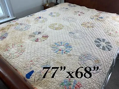 Antique Dresden Quilt 1940’s 77”x68” • $65