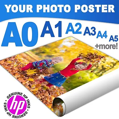 £5.49 • Buy Your Photo Poster Printing Personalised Picture A0 A1 A2 A3 A4 A5 A6 24x36 