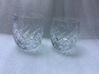 Wedgwood Cut Crystal Rocks Glasses Low Ball Drambuie Vintage Promotional • $29.99