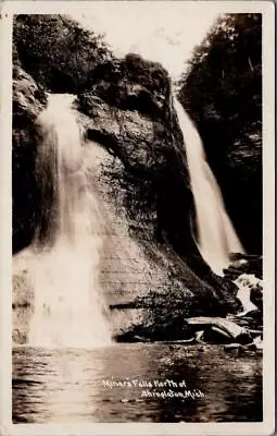 1932 Miner's Falls North Of SHINGLETON Michigan Real Photo Postcard • $4