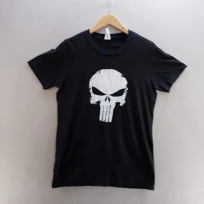 The Punisher T Shirt Small Black Graphic Print Logo Movie Superhero Marvel Mens • £8.09